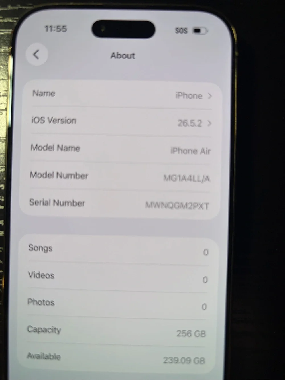 Apple iPhone Air A3260 256GB Light Gold Warranty Excellent condition Unlocked